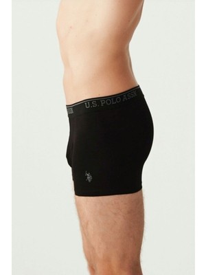 U.S. Polo Assn. Erkek Siyah 3'lü Boxer XL Paça Tipi Desensiz Konforlu Seçenek
