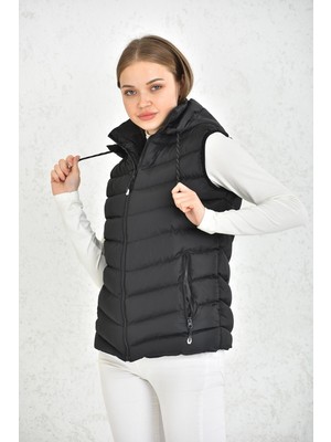 WAPP Unisex Jel Dolgu Kapüşonlu Şişme Yelek