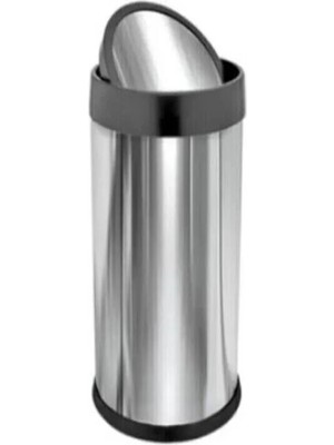 Palex 3822-8 Krom Pratik Kapaklı Çöp Kovası 8 Litre