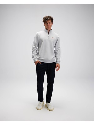 Ellesse Yarım Fermuarlı Gri Sweat Kadın Günlük Stil Dropsuz S Beden 2025 Sonbahar-Kış Modeli
