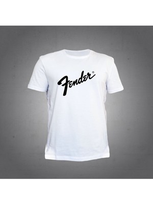 Herşey Nota Fender Beyaz Tshirt