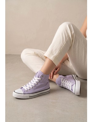 In Step Lena Mor Kanvas Bağcıklı Bilekli Kadın Converse