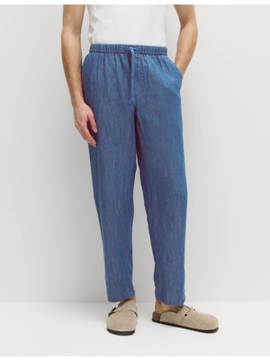 Marks & Spencer Loose Fit Keten Karışımlı Pantolon