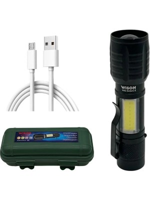 Eco Port Wison WS-5454 Cob LED USB Şarjlı Mini El Feneri
