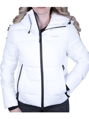 Lumberjack Apreski Coat Kadın Kısa Mont Kaban Beyaz V3