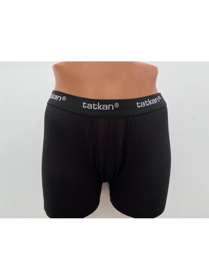 Tatkan Erkek 5'li Modal Penye (Likralı Esnek) Spor Kesim Slim Fit Boxer Külot  (Siyah)