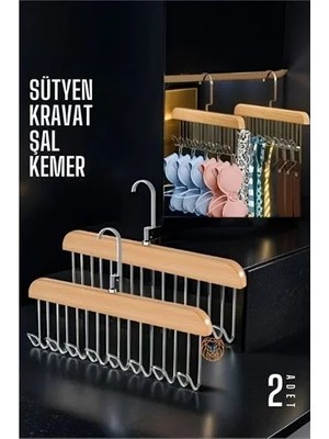 Dinç Store 44 Dolap Içi Askı 2 Adet Sütyen Şal Kravat Kemer Çanta