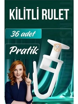 Dinç Store 44 Kilitli Perde Düğmesi Perde Ruleti Perde Düğmesi 36 Adet 716103