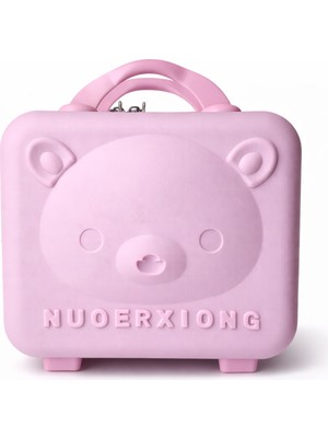 Yoyoso Kilitli Makyaj Çantası Valizi Pembe, Su Geçirmez Darbeye Dayanıklı Kozmetik Organizer 30 x 23 x 16 cm Pembe