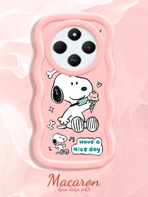 HONTINGA Redmi 14C 4g Uyumlu Kılıf Düşüme Önleyici Basitlik Anti Düşme Kamera Koruyucu Basit Pembe Yumuşak Silikon Couple Telefon Kılıfı Karikatur Desen K9-0269