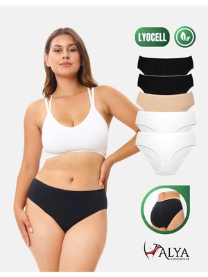 Alya Underwear Kadın Külot, Lyocell Kumaş Külot, Terletmeyen ve Dayanıklı Kadın Iç Çamaşırı, Liyosel ( P01, 3xl )
