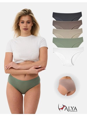 Alya Underwear Kadın Pamuklu Bato / Hipster Slip Külot - 5'li Paket (MULTICOLOR-P09)