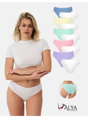 Alya Underwear Kadın Pamuklu Bato / Hipster Slip Külot - 10'lu Paket (MULTICOLOR-X18)