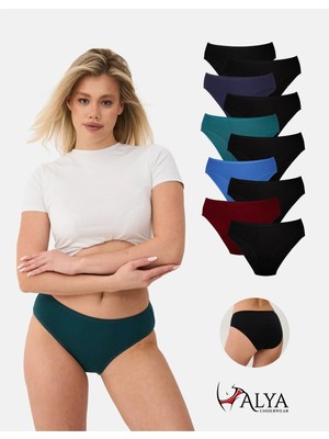 Alya Underwear Kadın Pamuklu Bato / Hipster Slip Külot - 10'lu Paket (MULTICOLOR-X20)