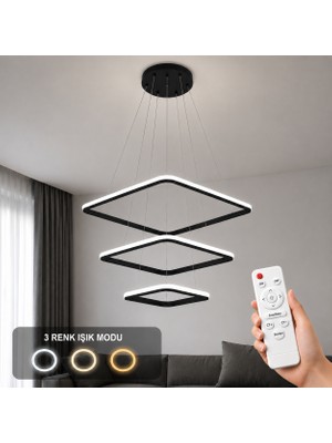 Avizego Melo 3'lü LED Sarkıt Avize 3 Renk Kumandalı