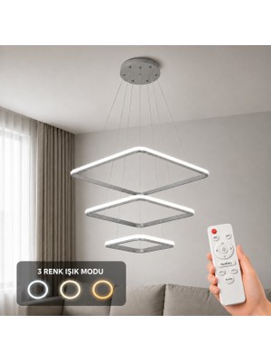 Avizego Melo 3'lü LED Sarkıt Avize 3 Renk Kumandalı