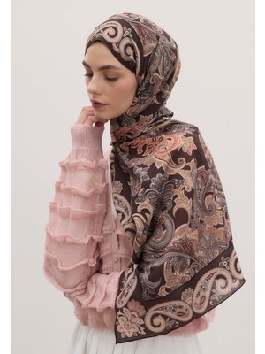 Fresh Scarfs Eva Desen Şal Koyu Kahve