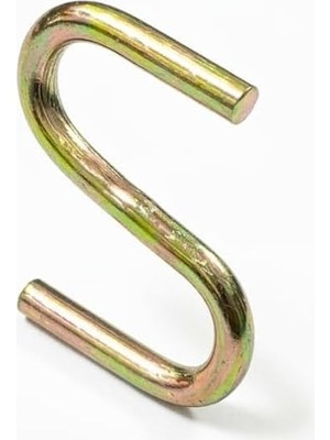 Beşel Gold S Kanca Seti - 100 Adet, Çok Amaçlı Metal Askı, Mutfak Gereçleri, Gardırop ve Banyo Düzenleyici, Şık Pirinç Görünümlü Dayanıklı Çelik Kanca (5 Cm, Büyük S)