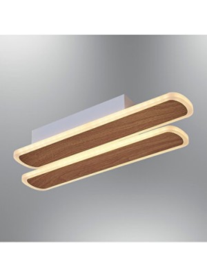 Empressco 40CM Meşe Renk Armatür, 3 Renk Led, Kumandasız, Modern Tasarım