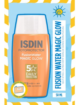 ISDIN Fotoprotector Fusion Water Magic Glow SPF50 50 ml Normal Ciltler İçin Korumalı Krem