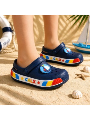 RS Riva Shoes Kaymaz Taban Yumuşak Esnek Hafif Yeken Figürlü Günlük Erkek Çocuk Cross Terlik Sandalet