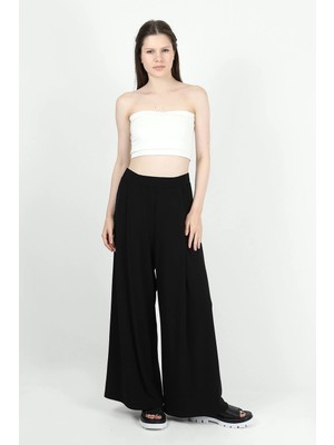Des Concept Kadın Bol Paça Siyah Pantolon