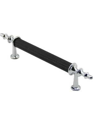 Mayf 10 Adet Krom - Siyah Boru Kulp 9.6cm (5332)