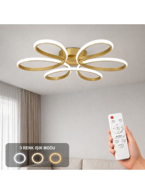 Avizego Niva LED Plafonyer Avize 3 Renk Kumandalı