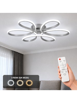 Avizego Niva LED Plafonyer Avize 3 Renk Kumandalı
