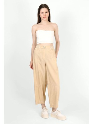 Des Concept Kadın Pamuklu Beli Lastikli Rahat Kesim Pantolon