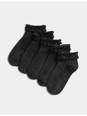 Marks & Spencer 5'li Dantel Detaylı Freshfeet™ Çorap