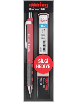 Rotring Min Silgi 3'lü Seti- 0.7 Gül Kurusu