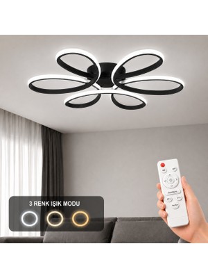Avizego Niva LED Plafonyer Avize 3 Renk Kumandalı