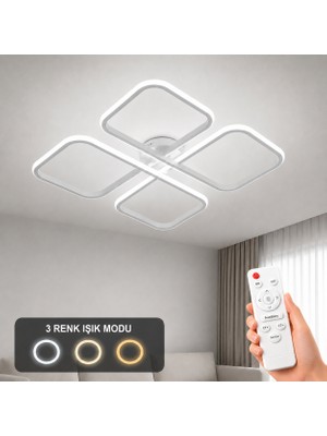 Avizego Nuvo LED Plafonyer Avize 3 Renk Kumandalı
