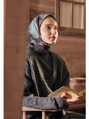 Fresh Scarfs Darcy Desen Pamuk İpek Eşarp Turkuaz