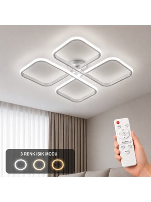 Avizego Nuvo LED Plafonyer Avize 3 Renk Kumandalı