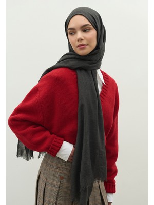 Fresh Scarfs Kaşmir Dokulu Şal Antrasit