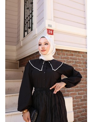 Inci Işlemeli Yaka Detaylı Gömlek
