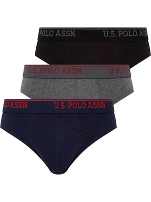 U.S. Polo Assn. 80436 Erkek Siyah Antrasit Lacivert 3'lü Slip