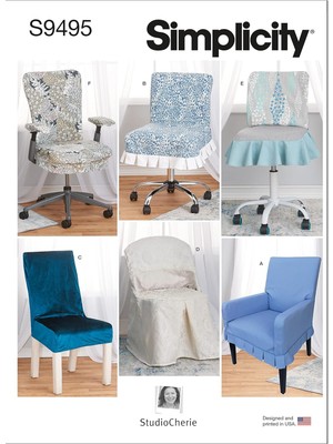 Simplicity SS9495OS Sandalye Kılıfı Dikiş Kalıbı, Tek Beden