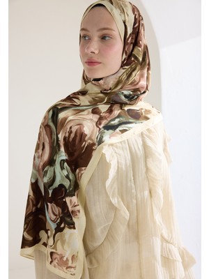 Fresh Scarfs Rosie Floş Viskon Şal Nude