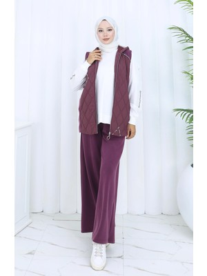 Kapüşonlu Yelek Basic Sweat ve Rahat Pantolon Üçlü Takım