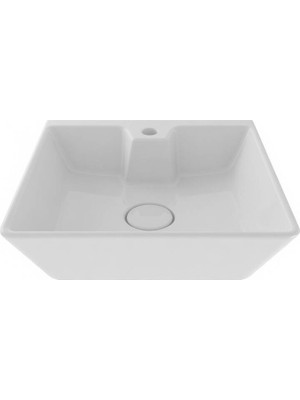 Serel Minimal Batarya Delikli Kare Lavabo 43X43 cm Beyaz - 2014TXS110H