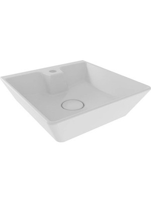 Serel Minimal Batarya Delikli Kare Lavabo 43X43 cm Beyaz - 2014TXS110H