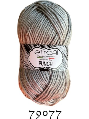 Etrofil Punch Örgü İpi Gri %100 Mikro Akrilik 25g 70m (79077)