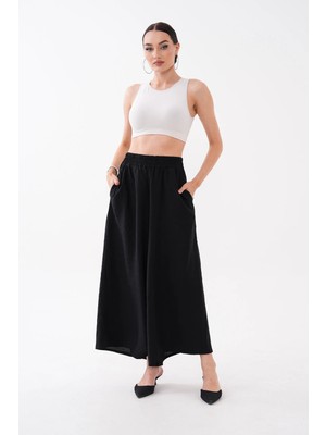 Mega Life Etekli Glos Kumaş Pantolon