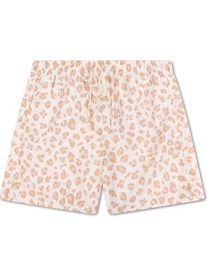 Swim Essentials Leopard Beige Uv Korumalı Deniz Şortu