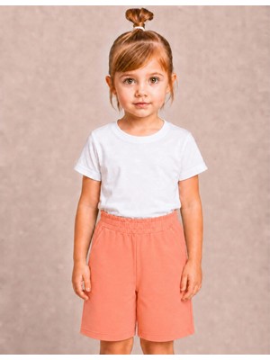 Organickid Watermelon Kız Çocuk Somon Kapri Short