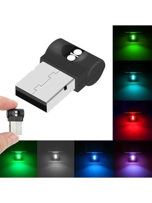 Elivora Store Spelt Sensörlü Renk Değiştirebilen Renkli USB Lamba Usb-A Aydınlatma Dekoratif Mini LED Işık Rgb