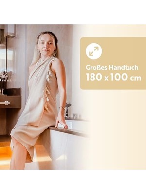 Elivora Store 2'li Paket -%100 Pamuk Peştamal 100X180 Cm, Havuz ve Plaj Havlusu, Spor Havlusu, Hızlı Kurur ve Koku Yapmaz, Emici, Hafif ve Kompakt, Bej